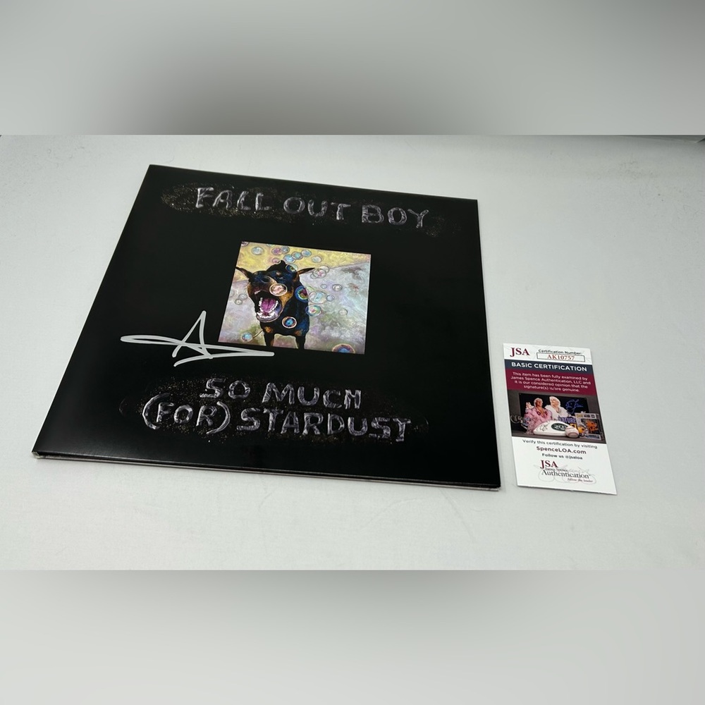 Andy‎ Hurley signed Fall Out Boy So Much For Stardust Album JSA COA